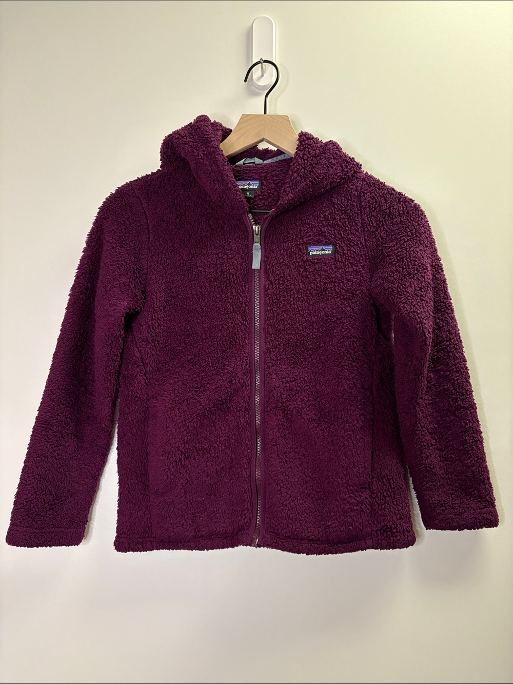 Patagonia Youth Los Gatos Hoody Sherpa Zip Jacket Night Plum Medium